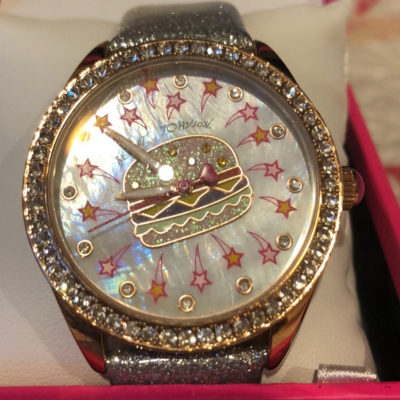 🔥NWT  BetseyJohnson Fun Cheeseburger Watch🔥